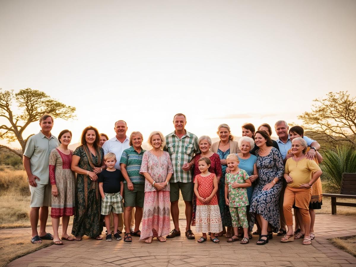 Multi generational family reunion trip at Victoria Falls